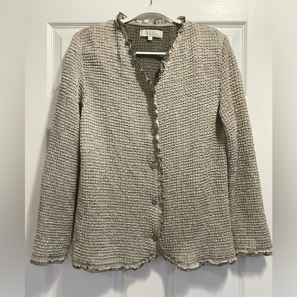 NESS cardigan blazer button up light flowy XL